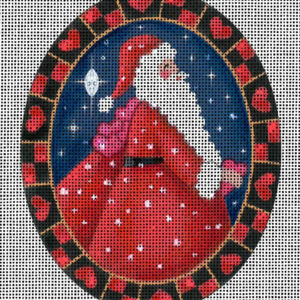 Valentine Santa Needlepoint Canvas