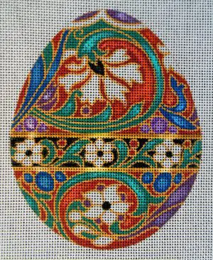 Asian Egg Needlepoint Canvas