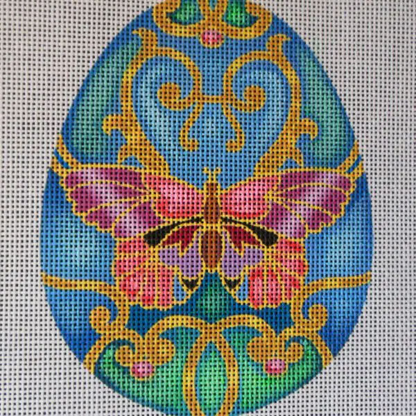 Butterfly Egg Needlepoint Canvas