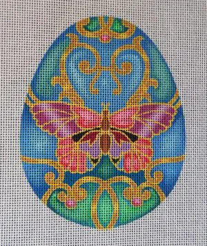 Butterfly Egg Needlepoint Canvas