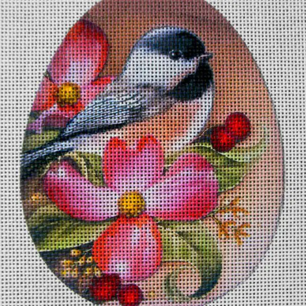 Chickadee Egg Needlepoint Canvas