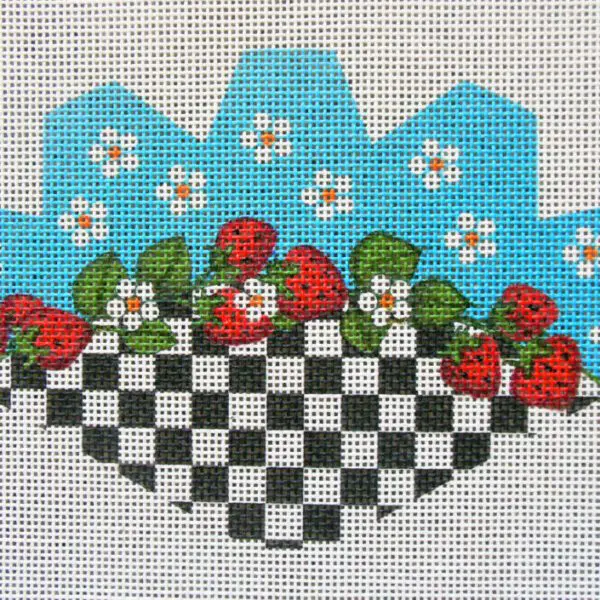 Harlequin Strawberry Needlepoint Canvas
