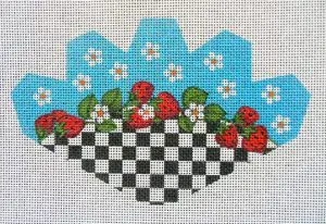Harlequin Strawberry Needlepoint Canvas