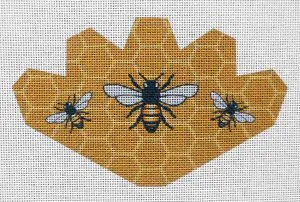 Honey Bee Strawberry Needlepoint Canvas