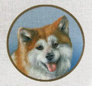 Akita Breed Needlepoint Canvas