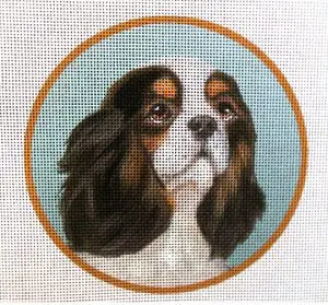 King Charles Spaniel Needlepoint Canvas