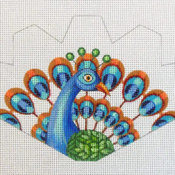 Peacock Strawberry Needlepoint Canvas
