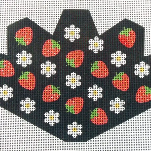 Berry Pattern (black) Strawberry