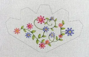 Floral Vine Strawberry Needlepoint Canvas