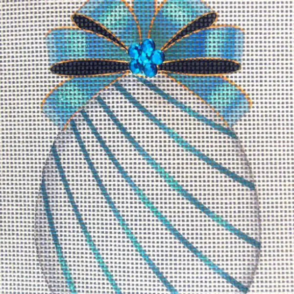 Sapphire  Egg Needlepoint Canvas