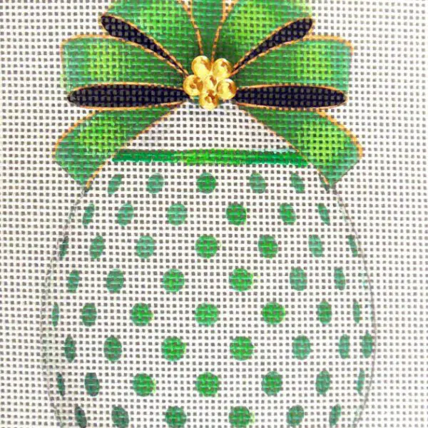 Emerald Egg Needlepoint Canvas