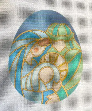 Nativity Egg Needlepoint Canvas