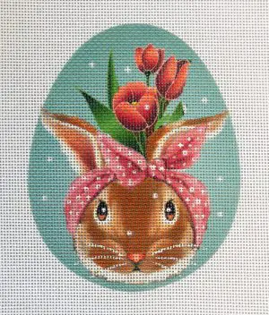 Ms. Bunny Egg Needlepoint Canvas