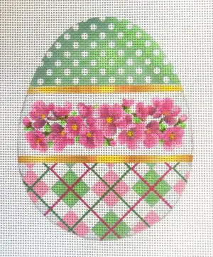 Pink Poppy Egg Needlepoint Canvas