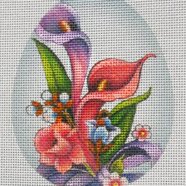 Calla Lily Egg Needlepoint Canvas