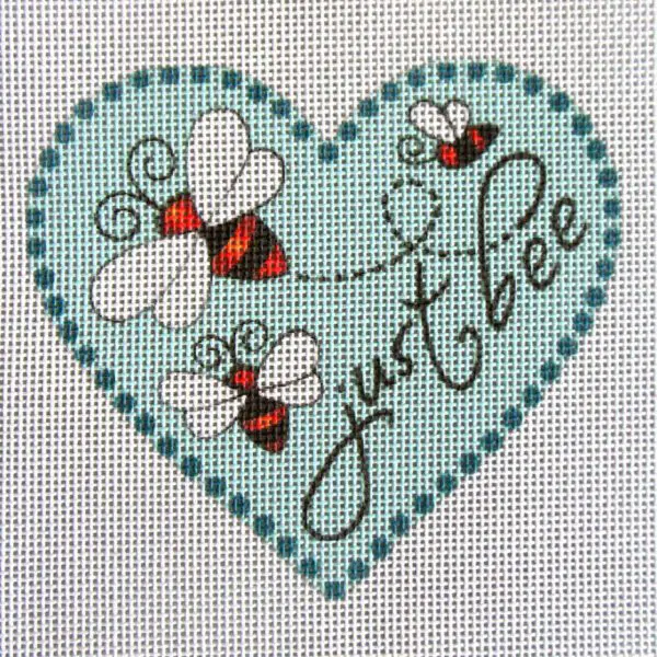 Bee Heart Needlepoint Canvas