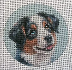 Australian Shepherd 2 Needlepoint Canvas