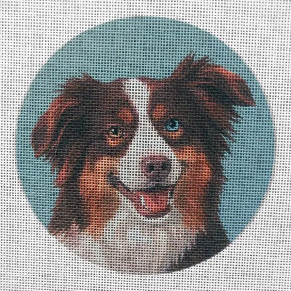 Australian Shepherd 3 Needlepoint Canvas