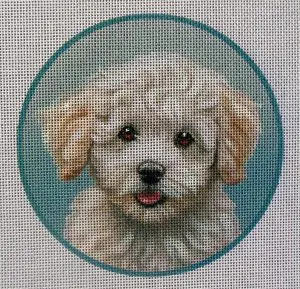 Bichon Frise Needlepoint Canvas