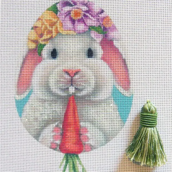 Bucky Bunny Egg Needlepoint Canvas