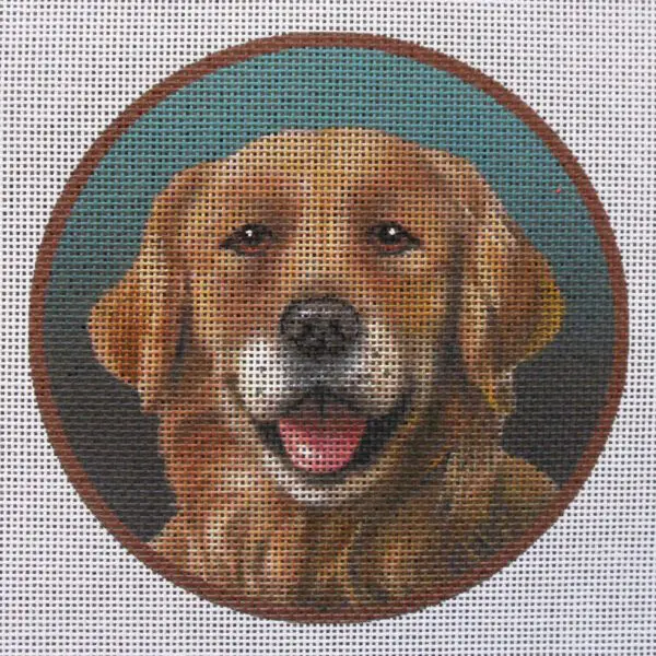 Golden Retriever Needlepoint Canvas