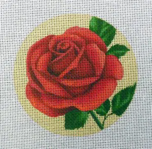 Red Rose Needlepoint Canvas