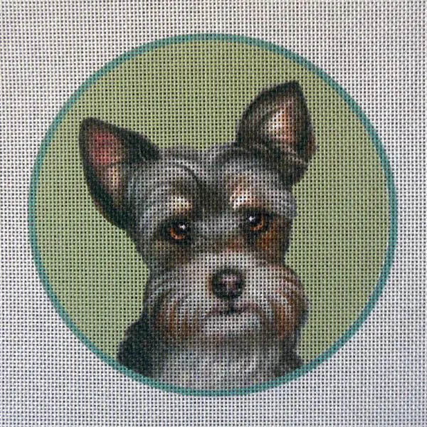 Schnauzer (Cropped Ears) Needlepoint Canvas