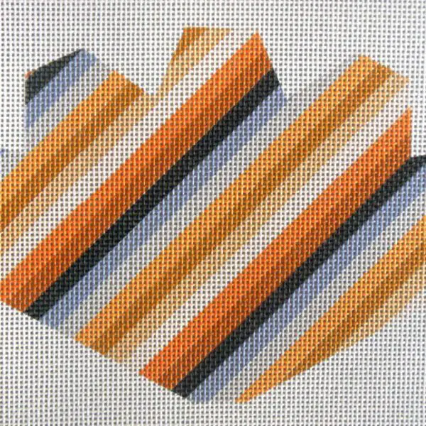 Autumn Stripes Strawberry Needlepoint Canvas
