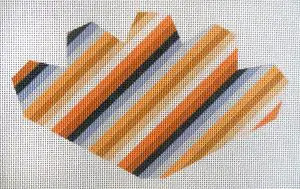 Autumn Stripes Strawberry Needlepoint Canvas