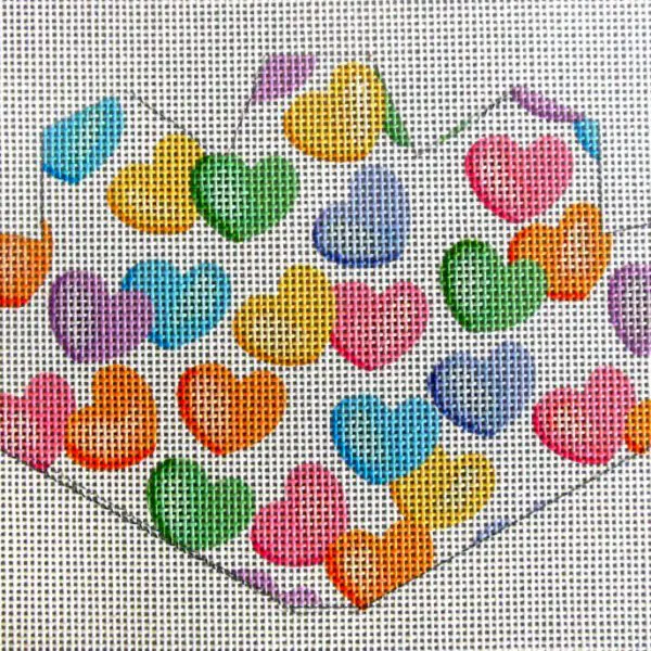 Candy Hearts Strawberry Needlepoint