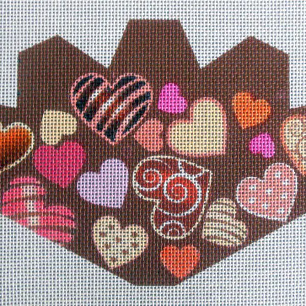 Cookie Hearts Strawberry Needlepoint