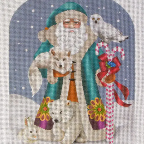 North Pole Santa Needlepoint Canvas