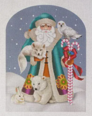 North Pole Santa Needlepoint Canvas