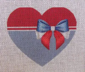 Patriot Heart Needlepoint Canvas