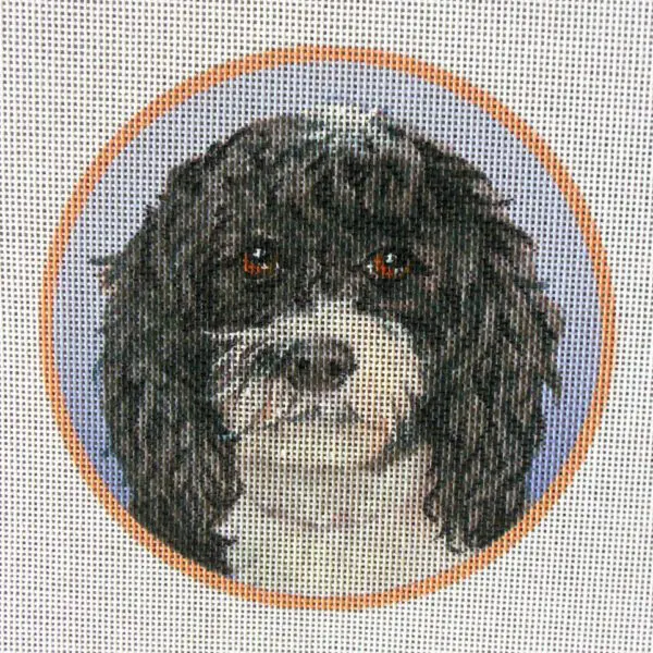 Portuguese Water Dog Needlepoint Canvas