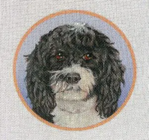 Portuguese Water Dog Needlepoint Canvas