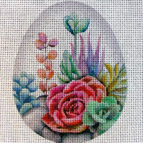 Succulent Egg Needlepoint Canvas