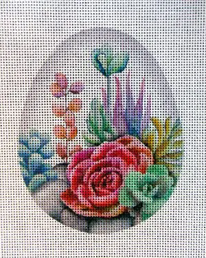 Succulent Egg Needlepoint Canvas