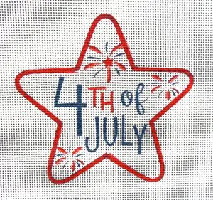 4th of July Star Needlepoint Canvas