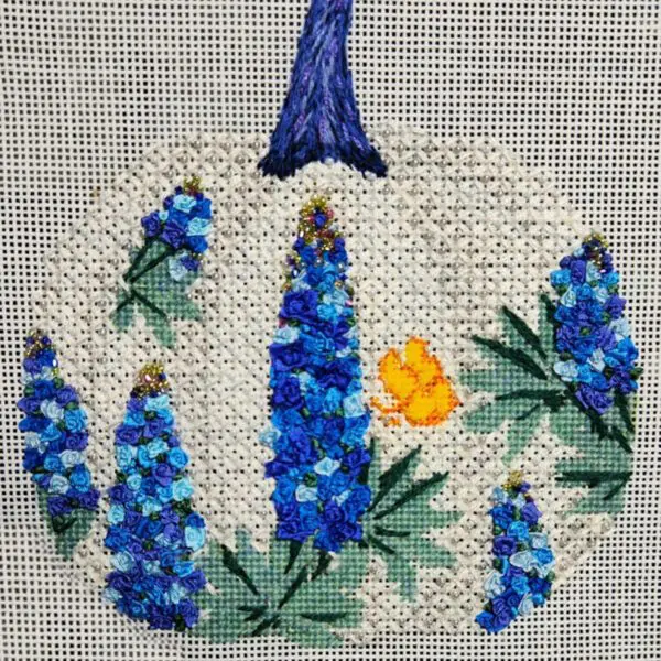 Texas Bluebonnet Flower Pumpkin Canvas