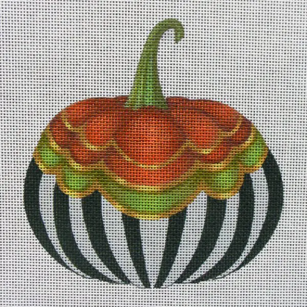 Harlequin Pumpkin Needlepoint Canvas