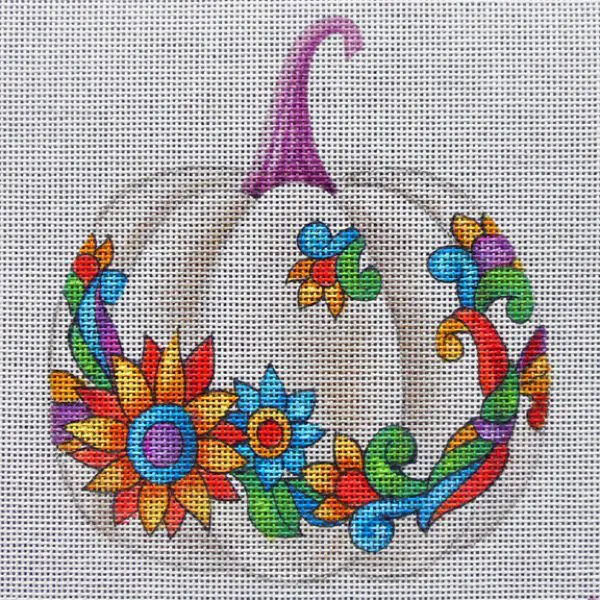 Mexican Talavera Pumpkin Canvas