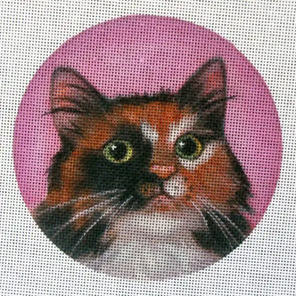 Calico Persian Cat Needlepoint Canvas