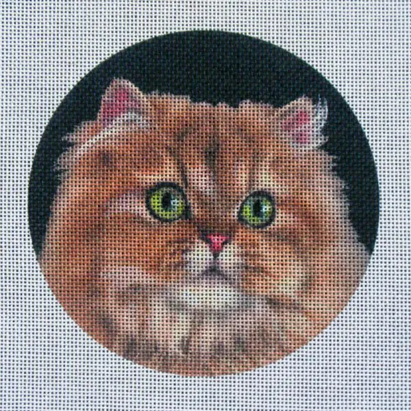 Golden Tabby Cat Needlepoint Canvas