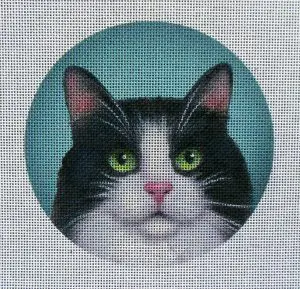 Tuxedo Cat Needlepoint Canvas