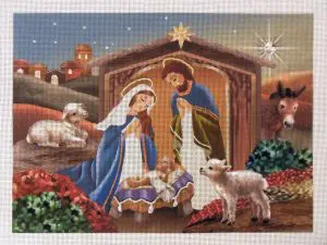 Manger Nativity Needlepoint Canvas