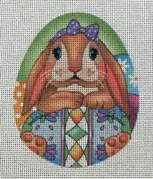 Easter Egg Bunny Needlepoint Canvas