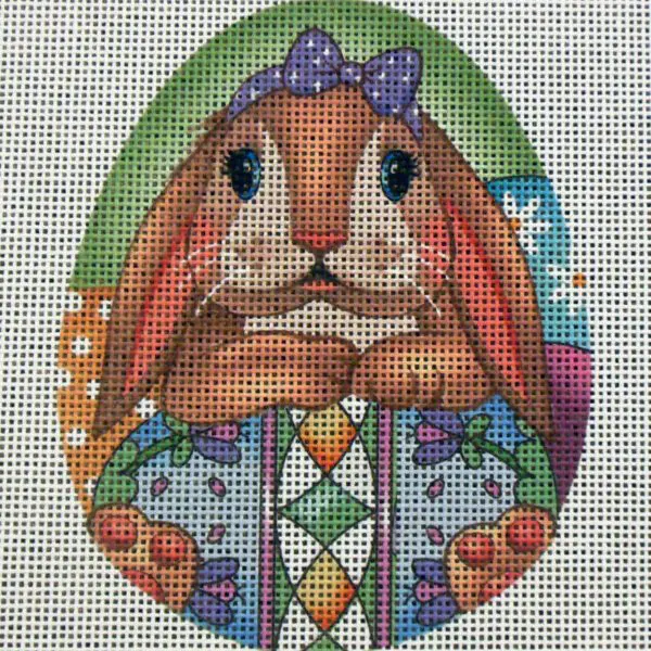 Easter Egg Bunny Needlepoint Canvas