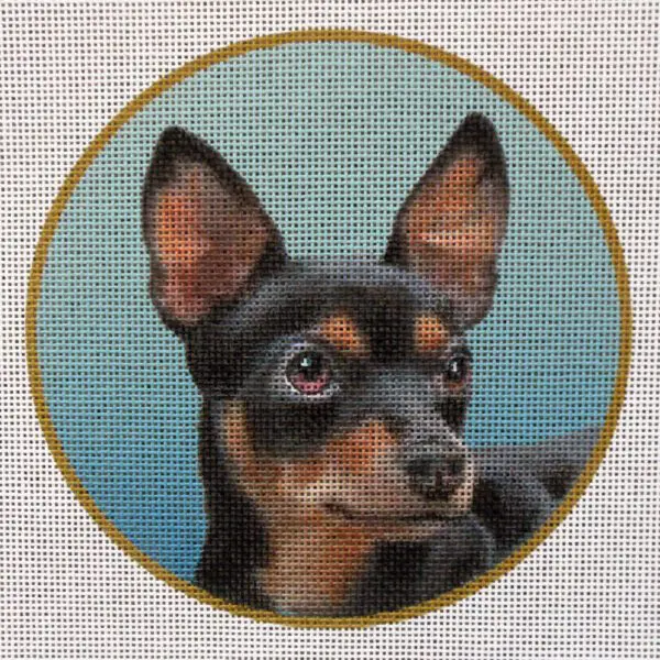 Mini Pinscher Needlepoint Canvas