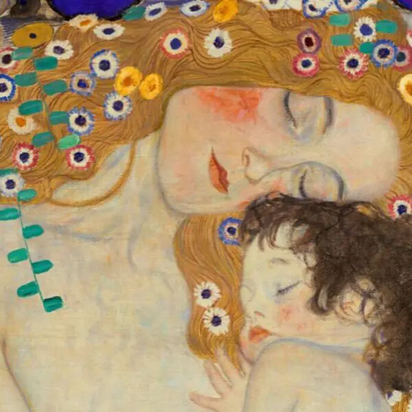 Klimt "Mother and Child" Egg Needlepoint Canvas